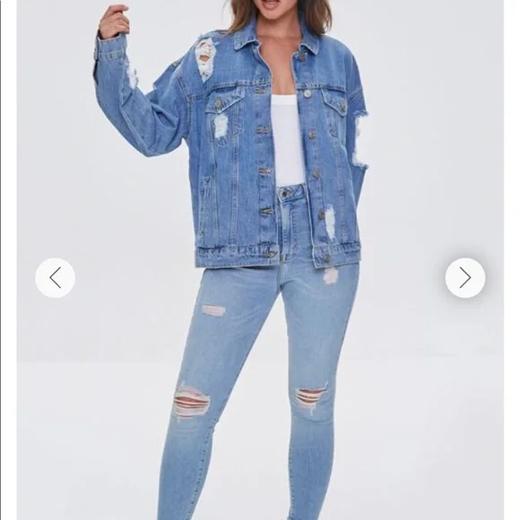 Denim Ripped Jacket